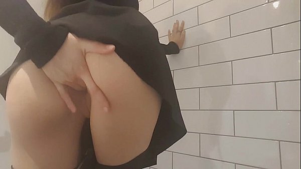 amateur with big tits masturbates in bathroom