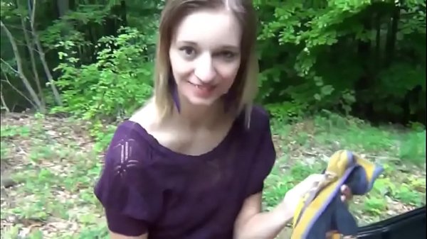 skinny german teen gets big cock in her tight ass outdoor